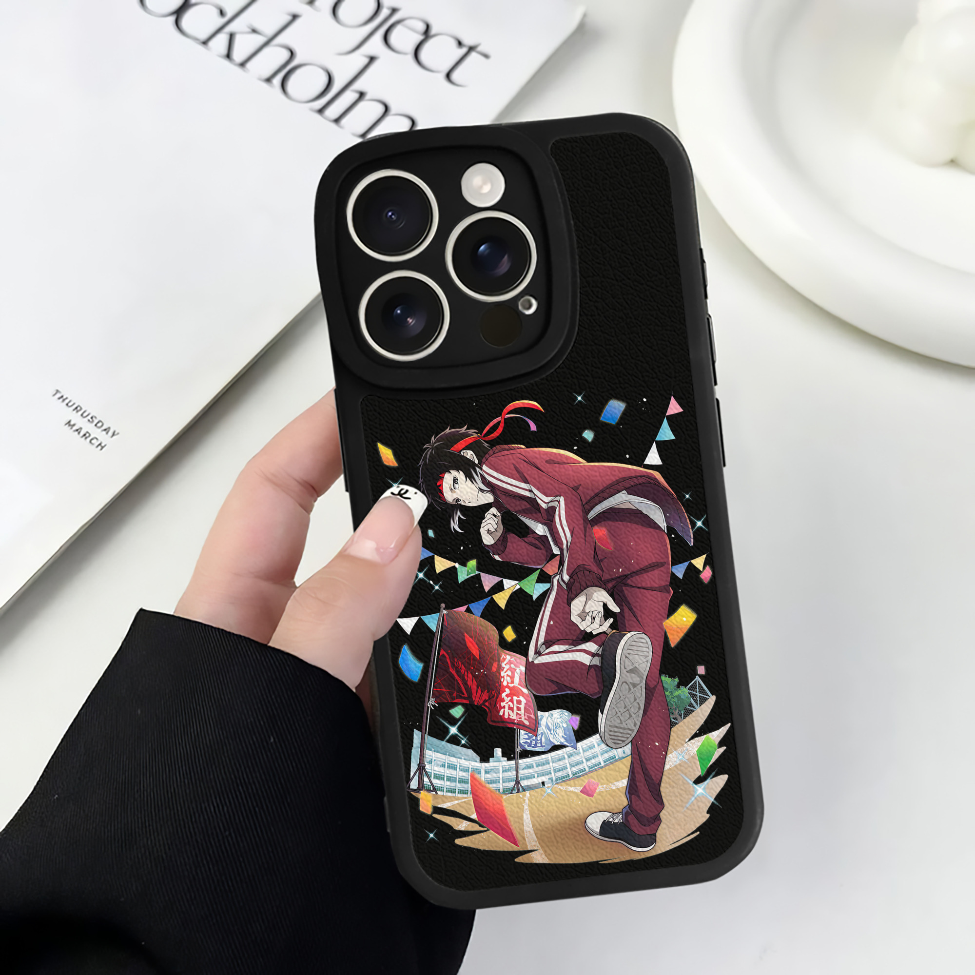 （画像用） 文豪ストレイドッグス Bungo Stray Dogs 【iPhone 16シリーズ対応】シリコンスマホケース（レザー調） 材質：シリコン